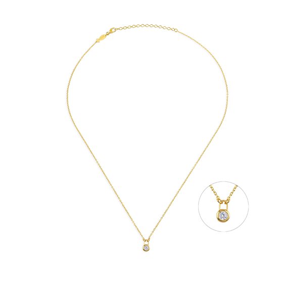 Necklace Kurshuni Woman in Silver KR1121-20YG - KR1121-20YG